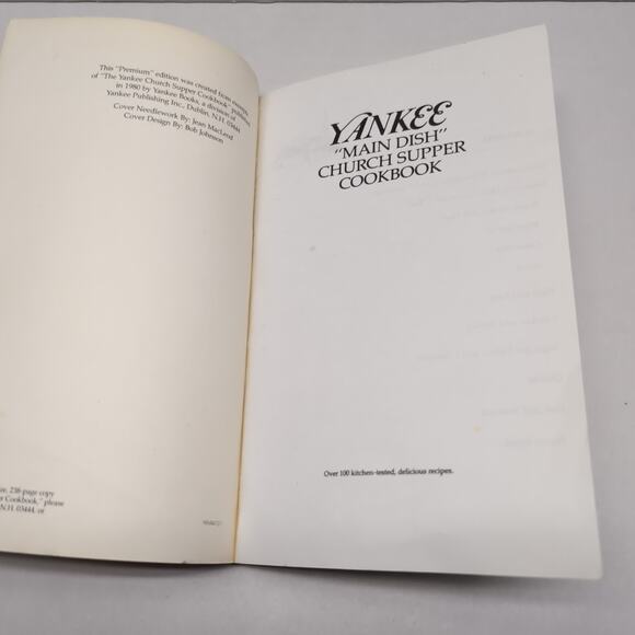 Yankee's Main Dish Church Supper Cookbook 1980 - Picture 3 of 9